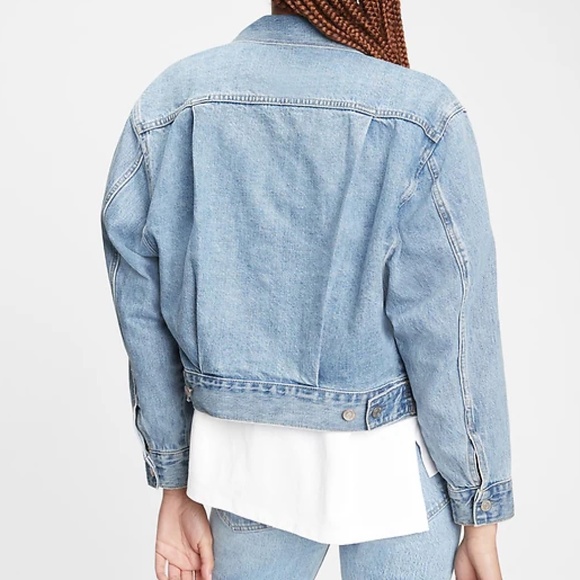 GAP | Cropped Light Blue Denim Jacket - Picture 2 of 2